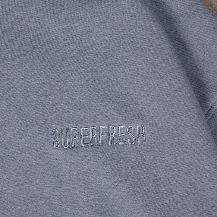 ⁠Drop Shoulder Zip Hoodie (Slate)