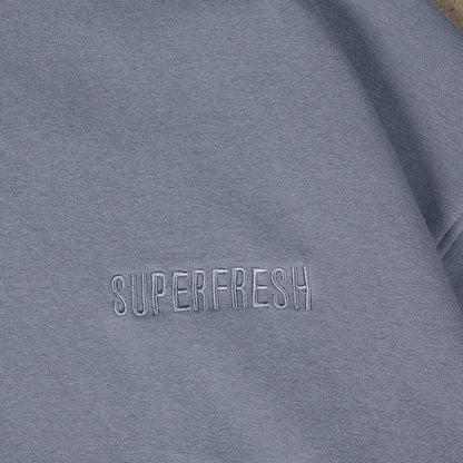 ⁠Drop Shoulder Zip Hoodie (Slate)