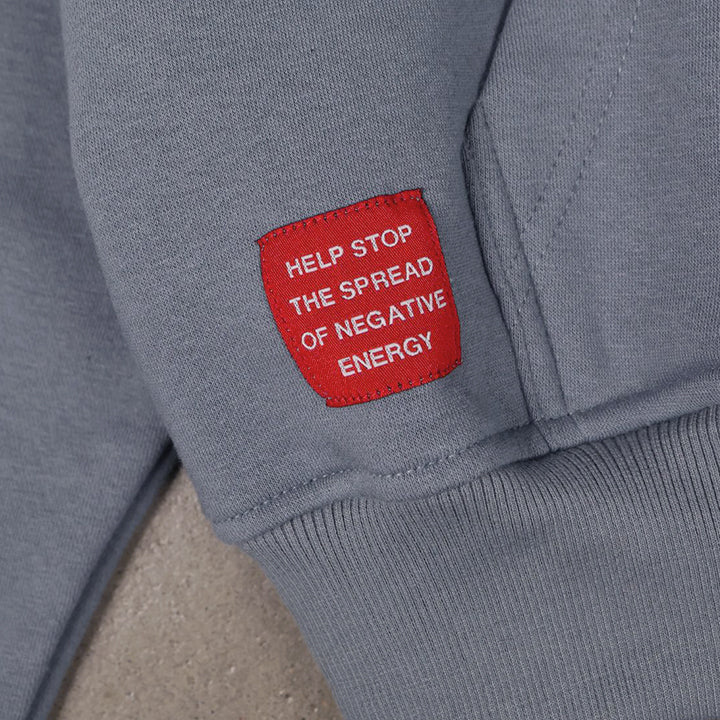 ⁠Drop Shoulder Zip Hoodie (Slate)