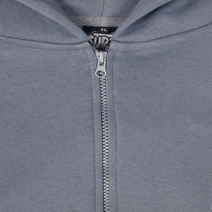 ⁠Drop Shoulder Zip Hoodie (Slate)