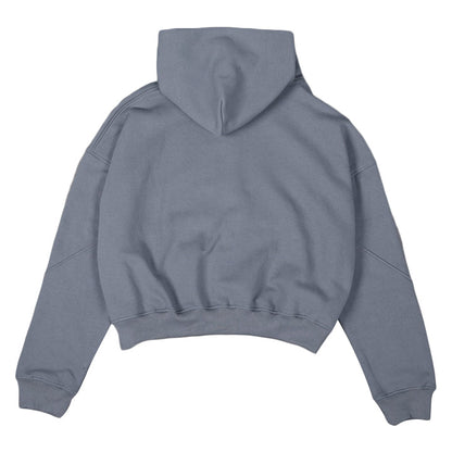 ⁠Drop Shoulder Zip Hoodie (Slate)