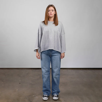 Short Sleeve Crewneck Sweatshirts (H-Grey)