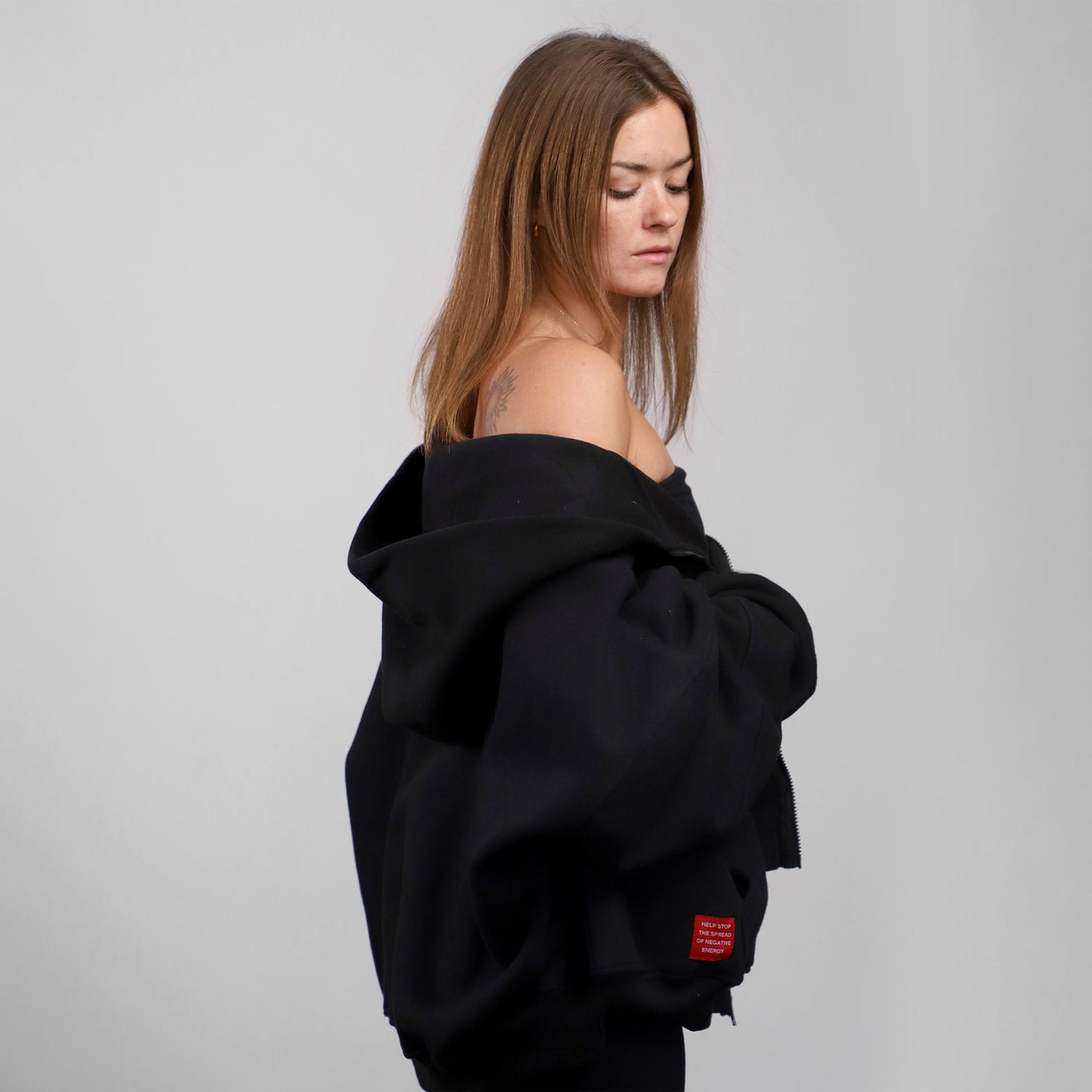 Short Sleeve Hoodies (Black)