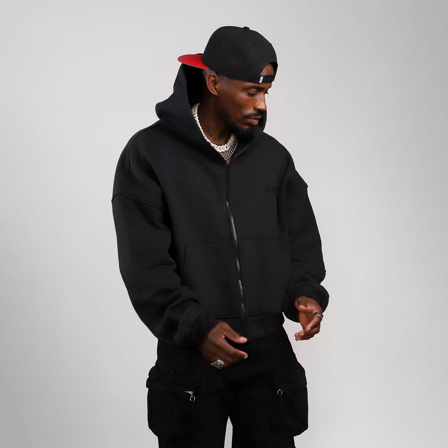 Short Sleeve Hoodies (Black)