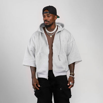 Short Sleeve Hoodies (H-Grey)