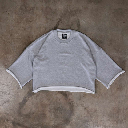 Short Sleeve Crewneck Sweatshirts (H-Grey)