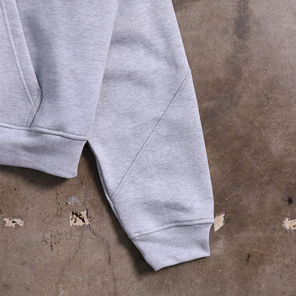 ⁠Drop Shoulder Zip Hoodie (Heather Gray)